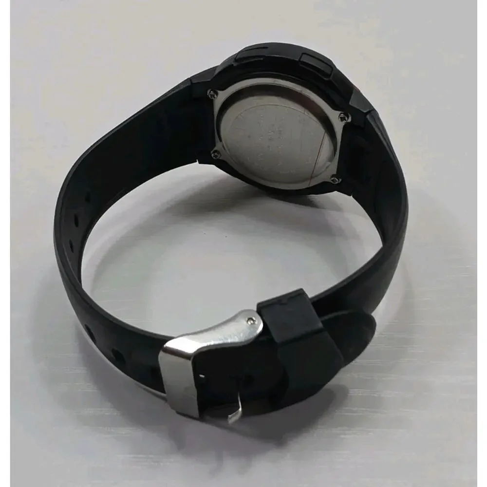 Red & Black Digital Sports Watch Black Buckle Band WR 30M New Battery W278
